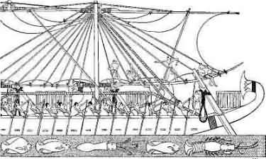 EGYPTIAN SHIP IN THE TIME OF HATASU.