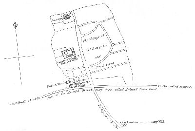 Plan of the site of the "Heaven Walls" at Litlington, near Royston, Cambridgeshire (reprinted from "Archæologia").