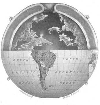 GLOBE SHOWING SECTION OF THE EARTH'S INTERIOR