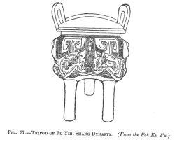 TRIPOD OF FU YIH, SHANG DYNASTY