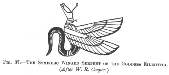 THE SYMBOLIC WINGED SERPENT OF THE GODDESS EILEITHYA