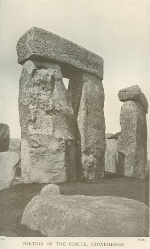 PORTION OF THE CIRCLE, STONEHENGE.--Frith