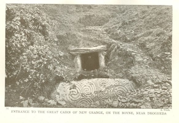 ENTRANCE TO THE GREAT CAIRN OF NEW GRANGE, ON THE BOYNE, NEAR DROGHEDA.--R. Welch